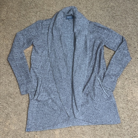 Barefoot Dreams Cozy Chic Lite Knit Circle Cardigan Gray Medium - Picture 2 of 8